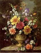 unknow artist, Floral, beautiful classical still life of flowers.112